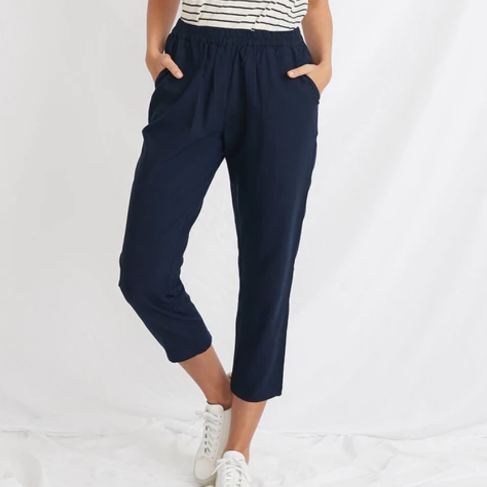 Monica straight leg pant in navy